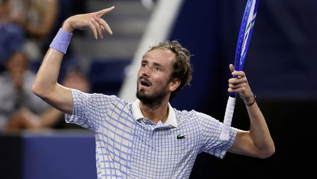 <p>Daniil Medvedev has meltdown after photographer walks on court at US Open match point.</p>
