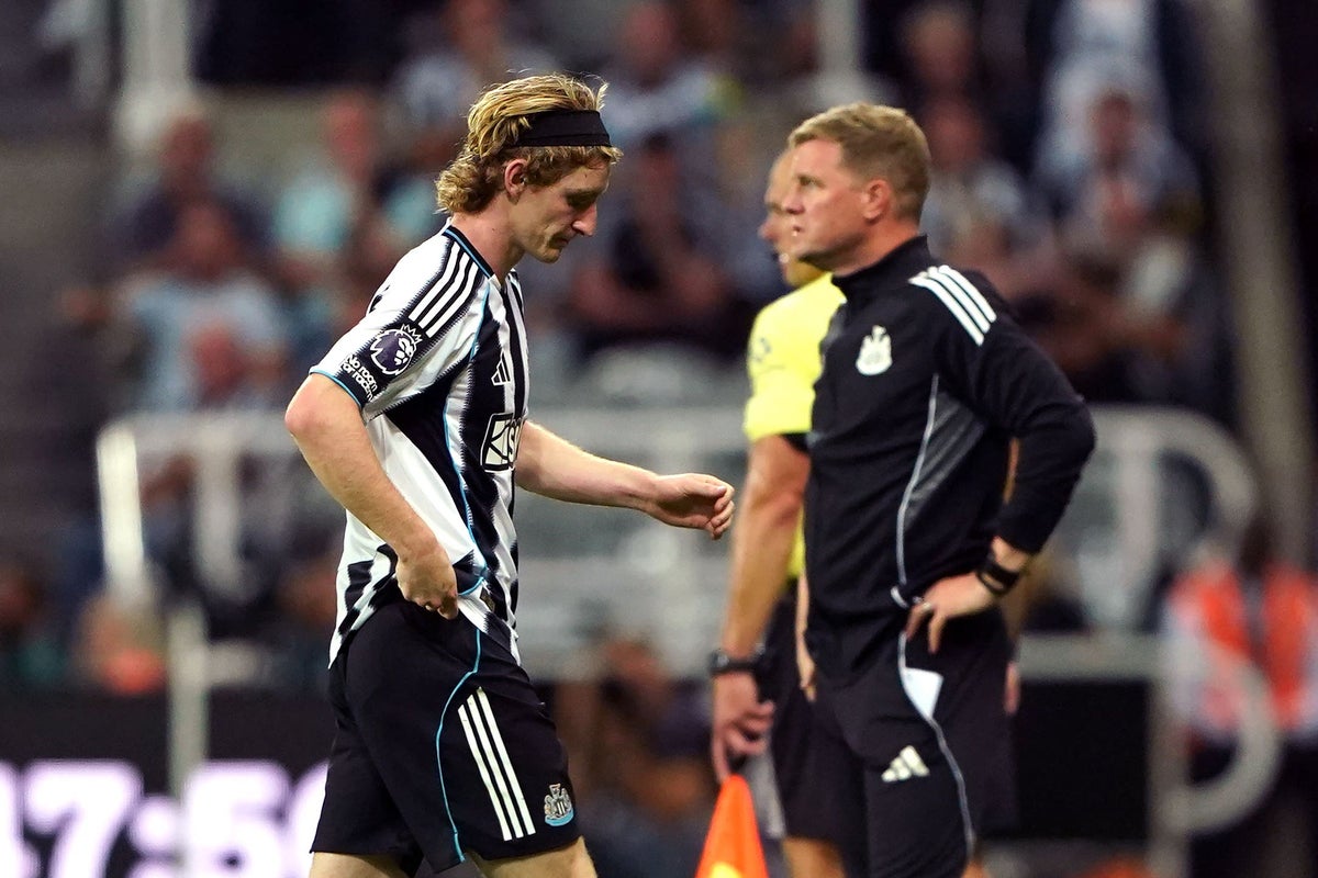 Anthony Gordon apologises to Newcastle and Van Dijk for red-card challenge