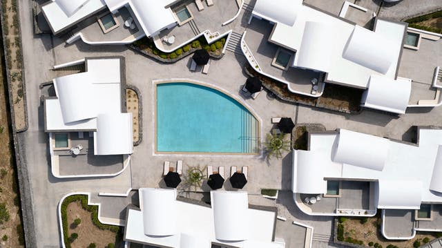 <p>Retreat to Santo Pure’s Cycladic-style suites</p>