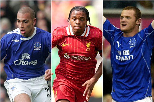 James Vaughan, Rio Ngumoha and Wayne Rooney (Nick Potts/Martin Rickett/PA)