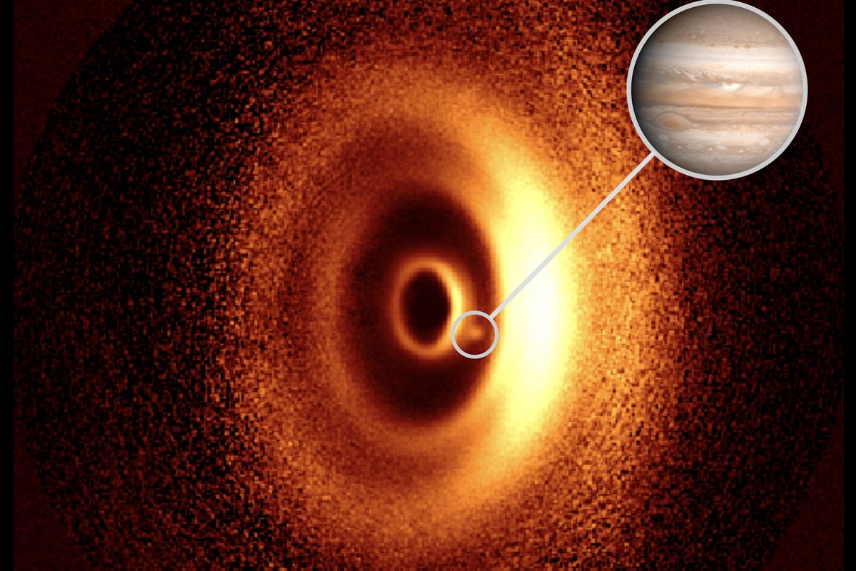 Jupiter-like planet discovered forming in deep space