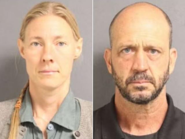 <p>Anastasia Palulis and Robert Palulis were arrested after more than 20 dogs were found dead at Anastasia's Acres Dog Boarding Facility in Argyle, New York on Sunday</p>