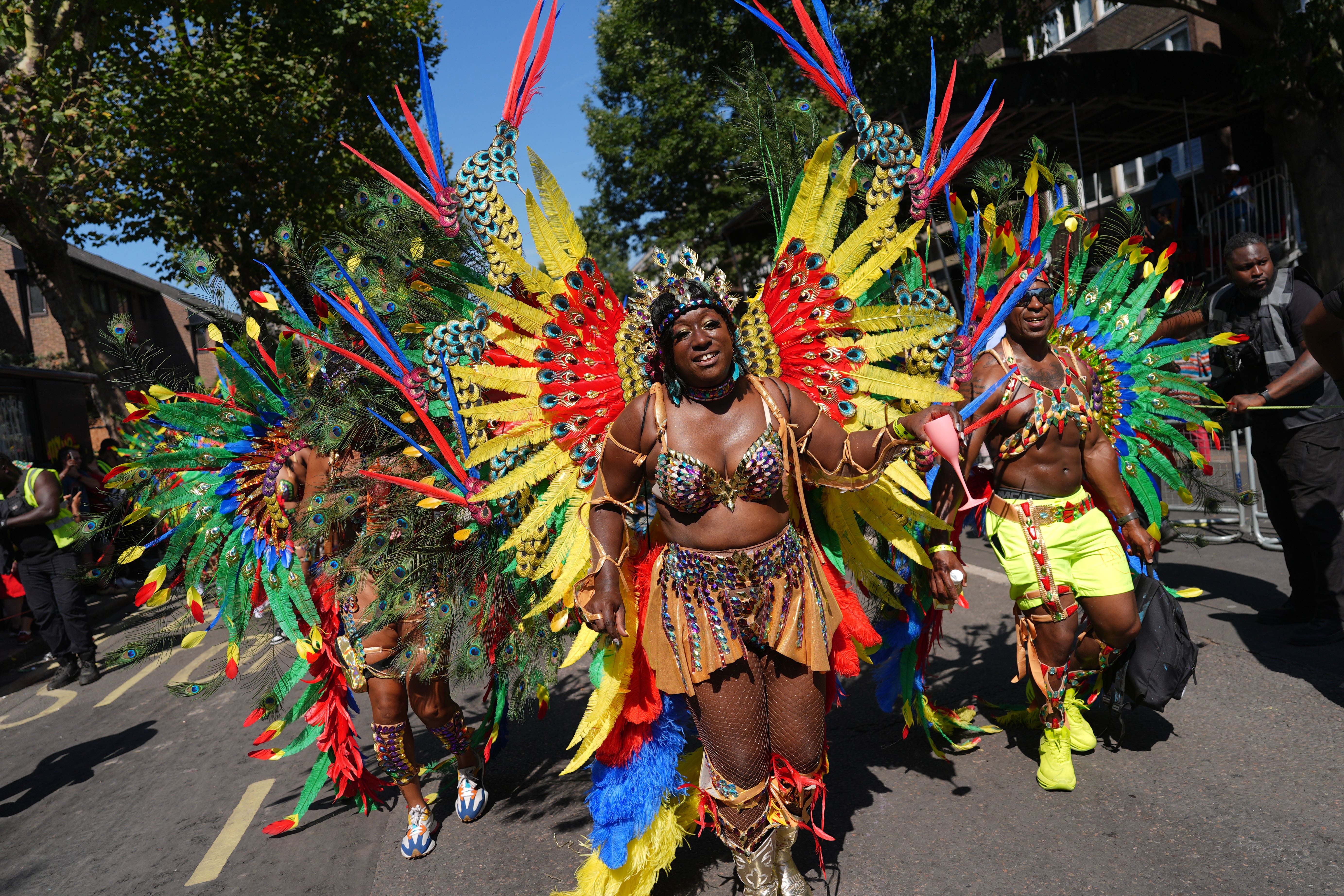 Dancers performing during the Notting Hill Carnival (Yui Mok/PA)