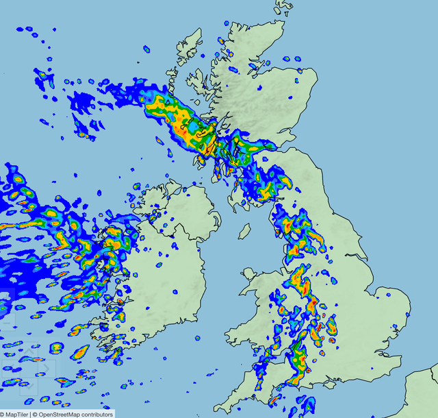 <p>Wednesday 27 August will see rainfall extend to most of the UK</p>