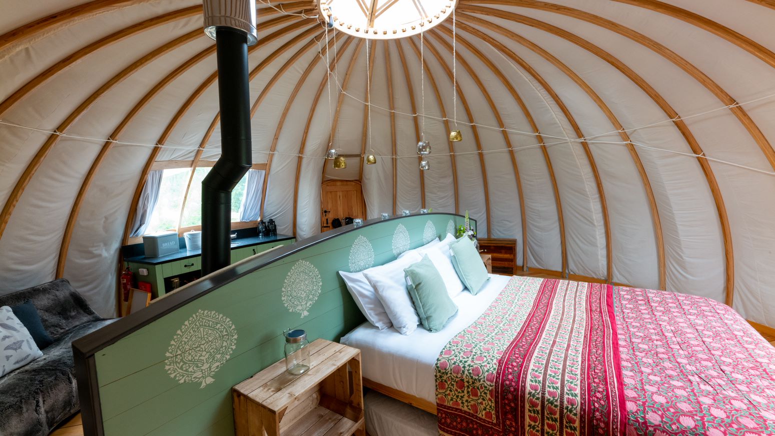 Sleep looking out at the stars at Penhein Glamping’s Persian tents
