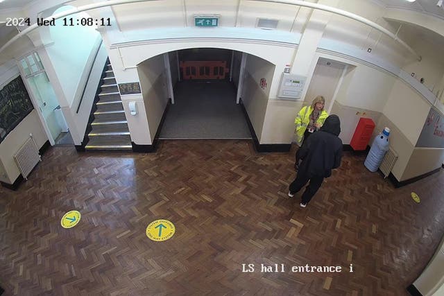 The attack was captured on the school’s CCTV (Dyfed-Powys Police/PA)