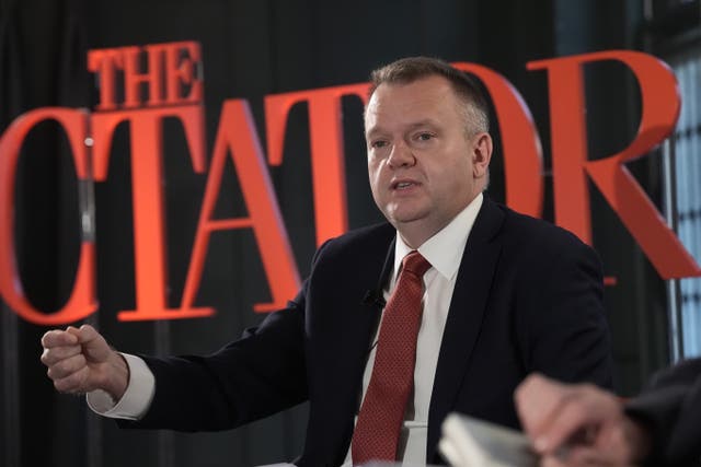 <p>Cabinet Office minister Nick Thomas-Symonds delivers a speech on the future of the UK-EU relationship (Stefan Rousseau/PA)</p>