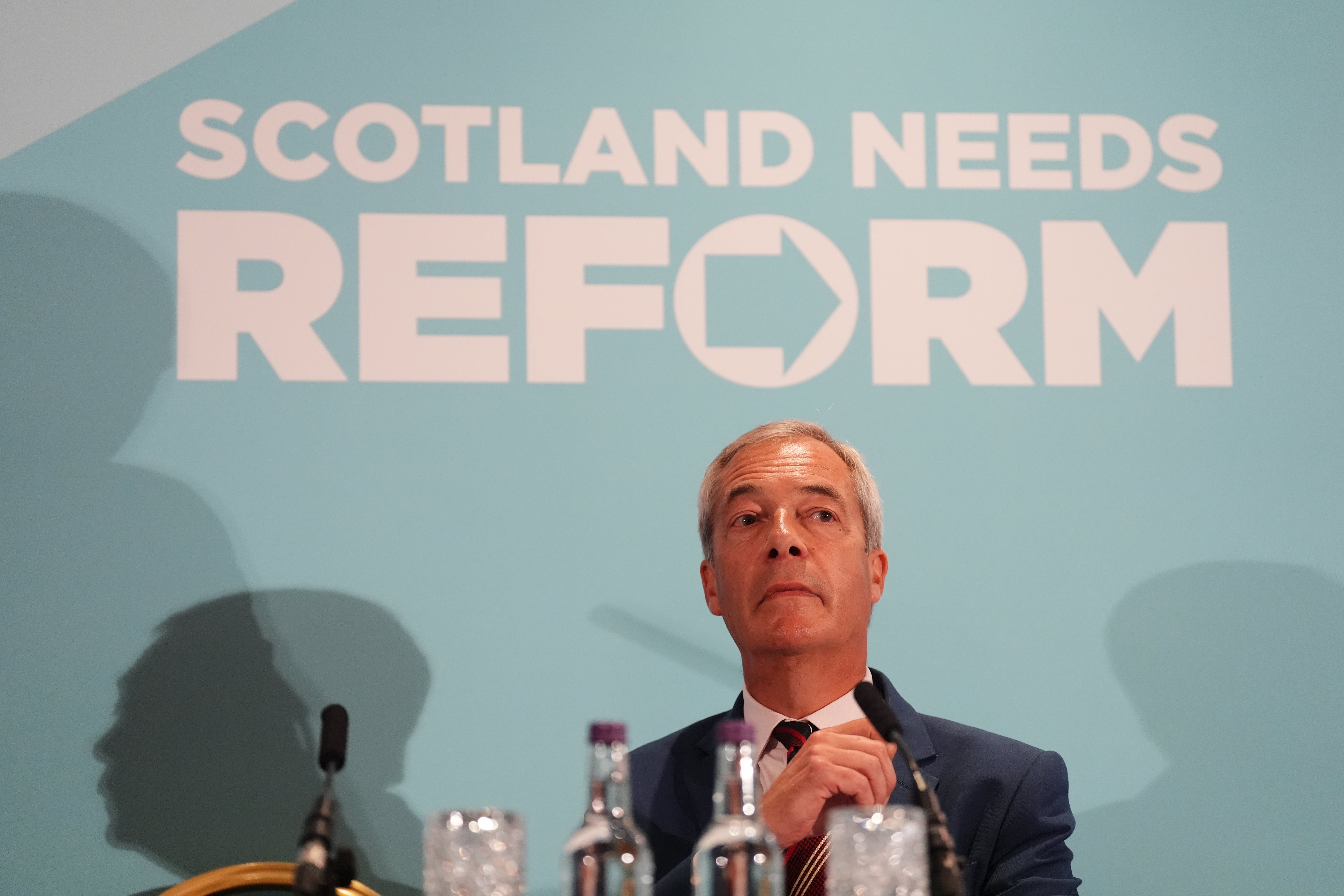 Mr. Faraj was questioned during a press conference in Scotland (Andrew Miligan/PA)