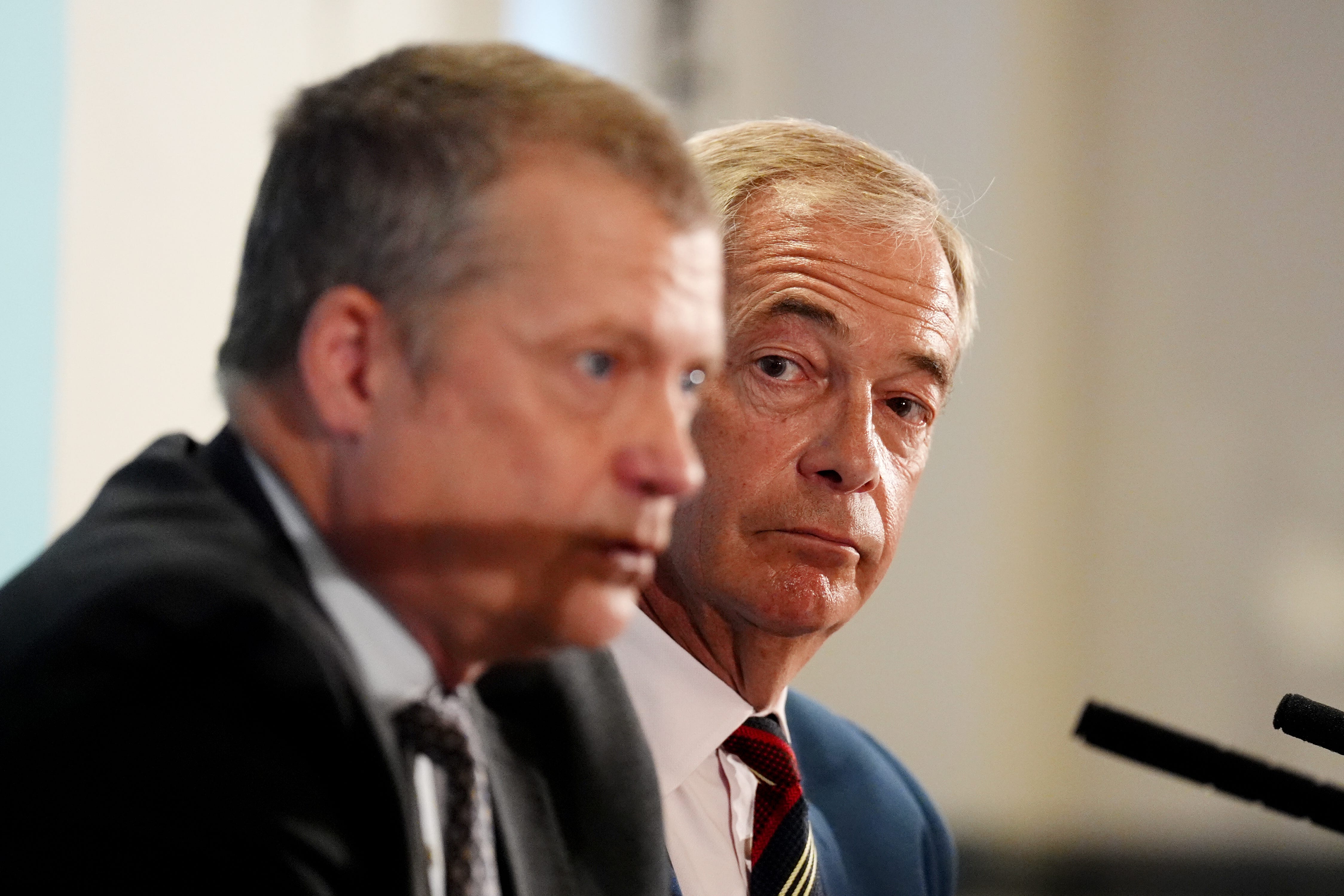 Former Tory MSP Graham Simpson spoke alongside Nigel Farage on Wednesday (Andrew Milligan/PA)