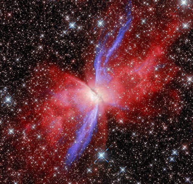 <p>The Butterfly Nebula, around 3,400 light years away, is an example of this process now taking place around another star. </p>