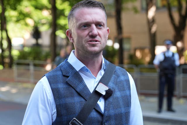Tommy Robinson will face no further action after he was arrested at St Pancras station in London (Lucy North/PA)