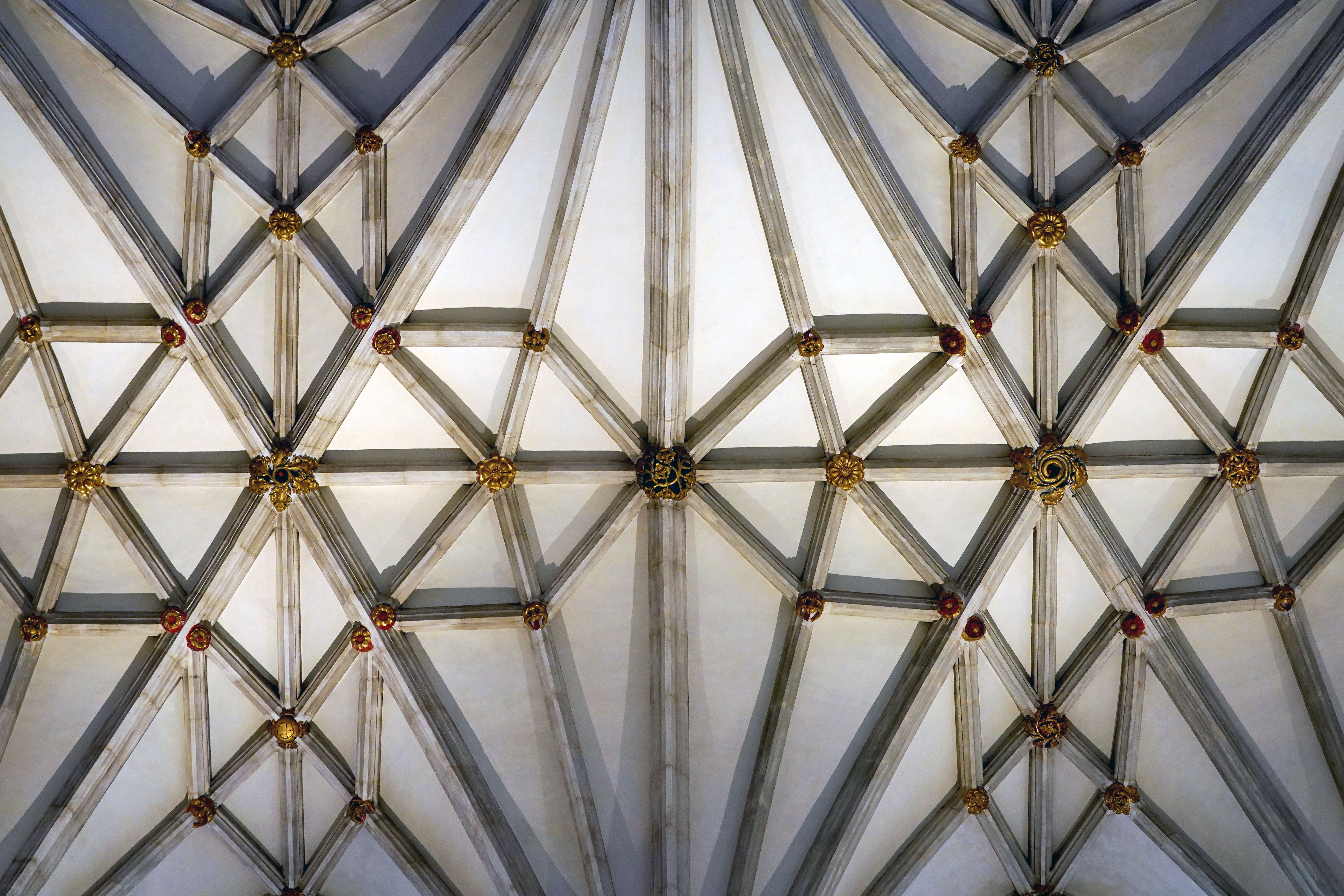 A view of part of the Nave ceiling vaulting in Canterbury Cathedral (Gareth Fuller/PA)