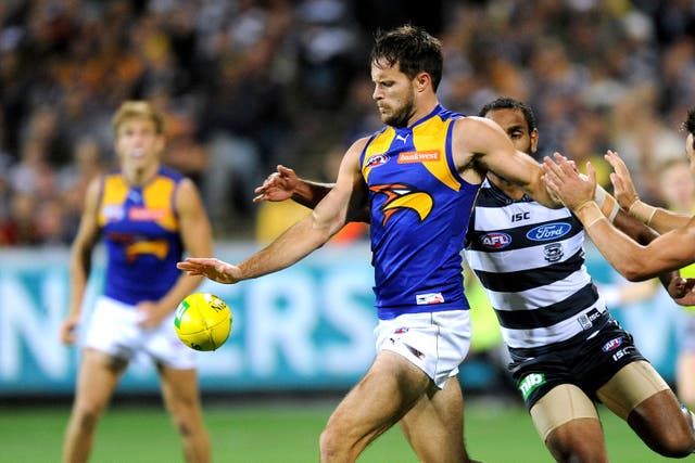 <p>Mitch Brown while playing for the West Coast</p>