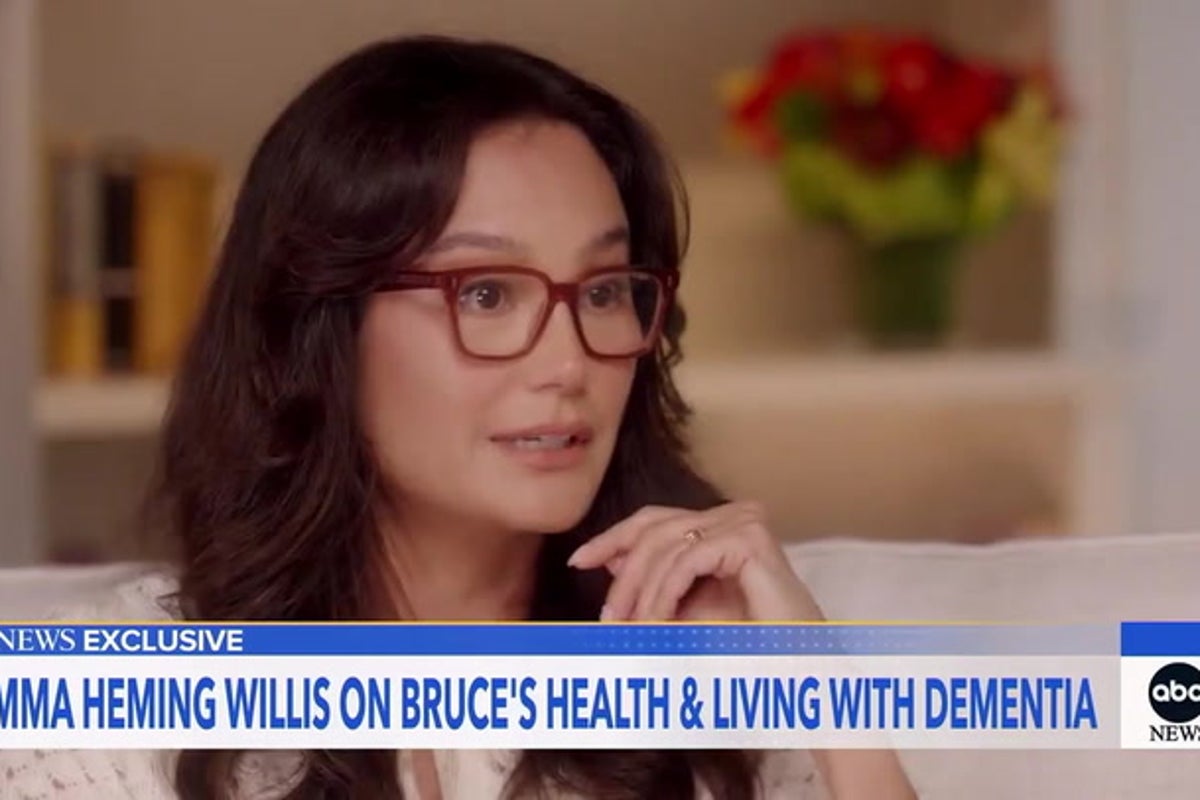 Bruce Willis’ wife fights back tears as she shares update on husband’s dementia