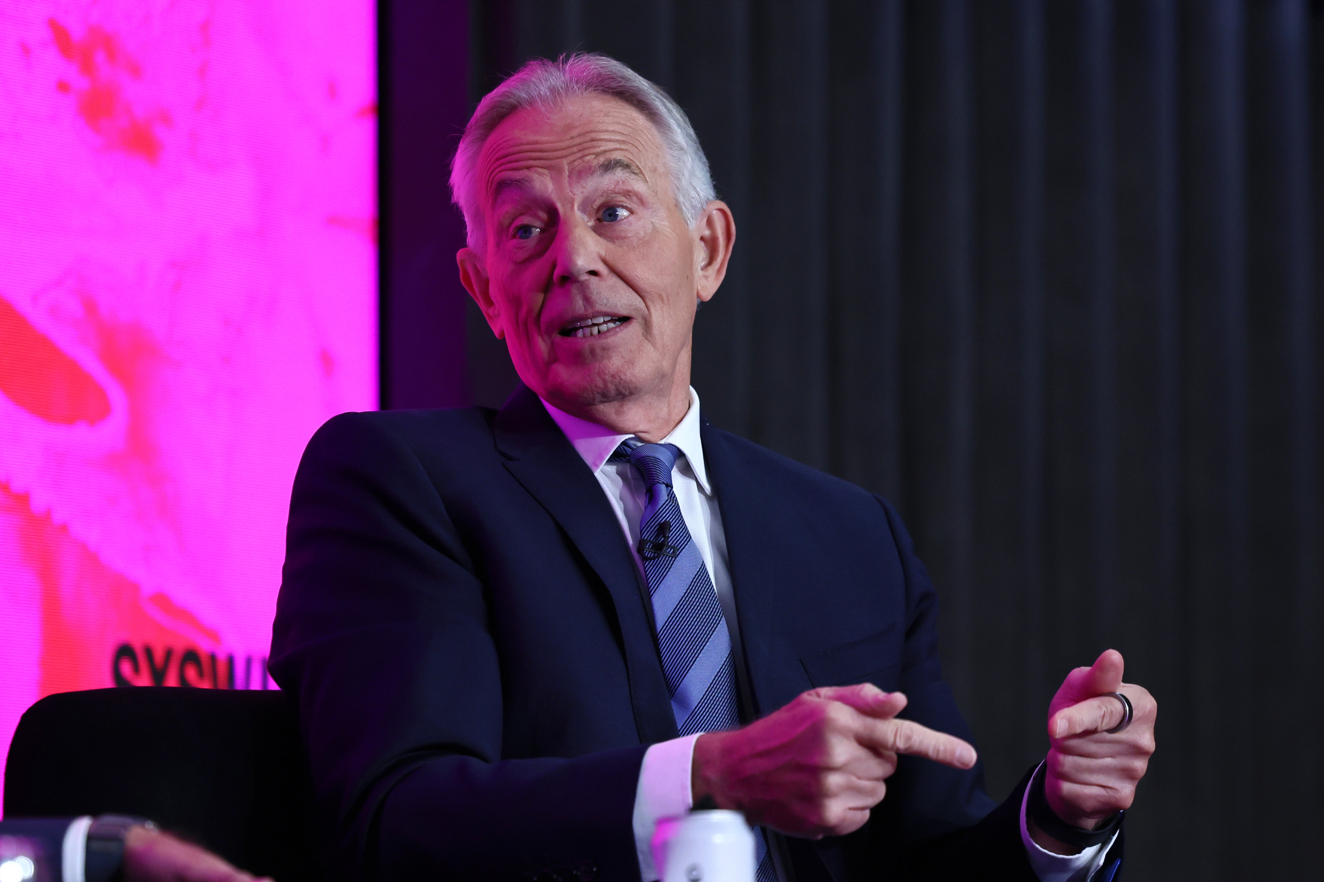 Blair speaks about AI during a panel at the 2025 SXSW London event