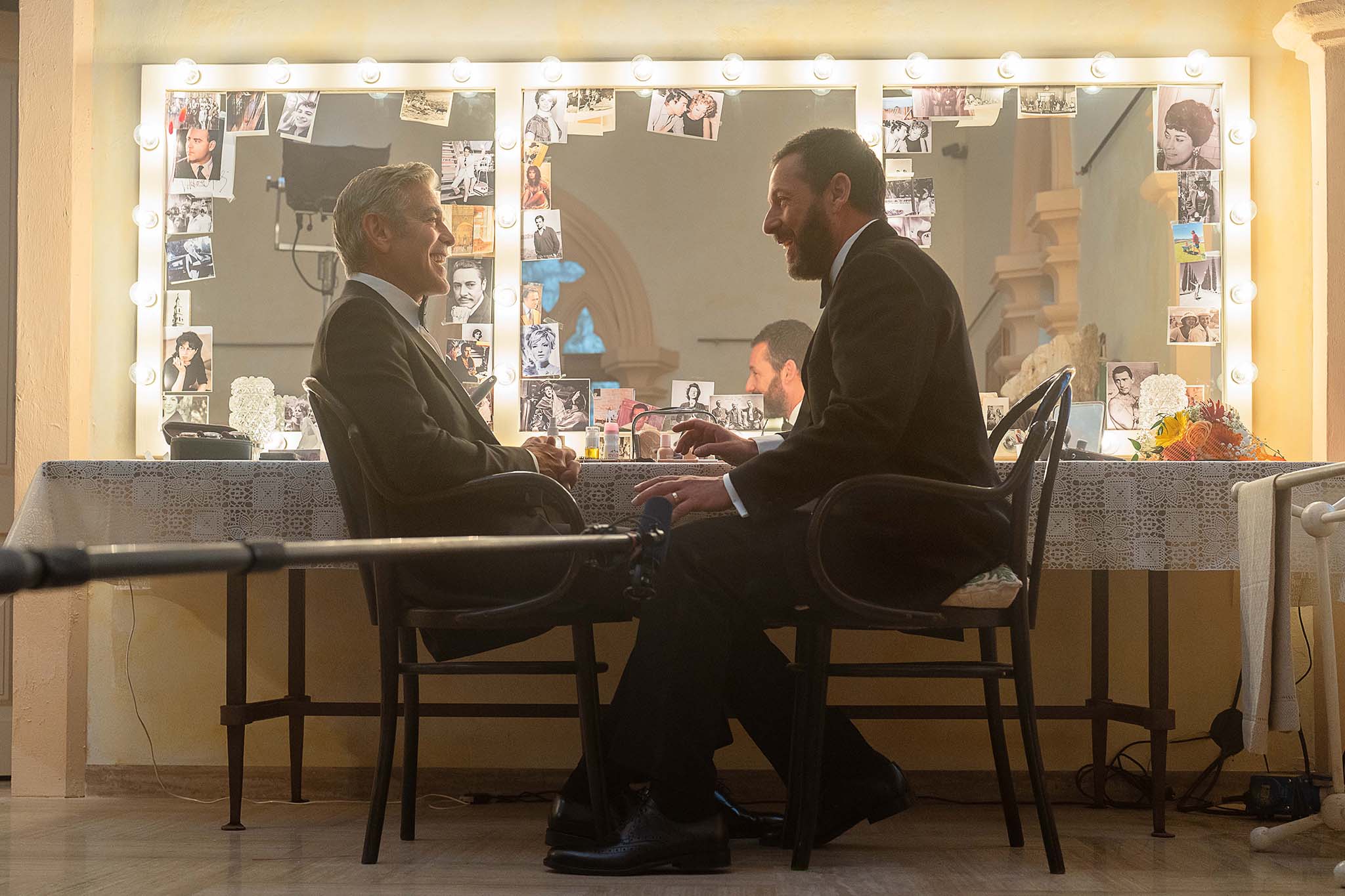 Clooney and Adam Sandler in ‘Jay Kelly’