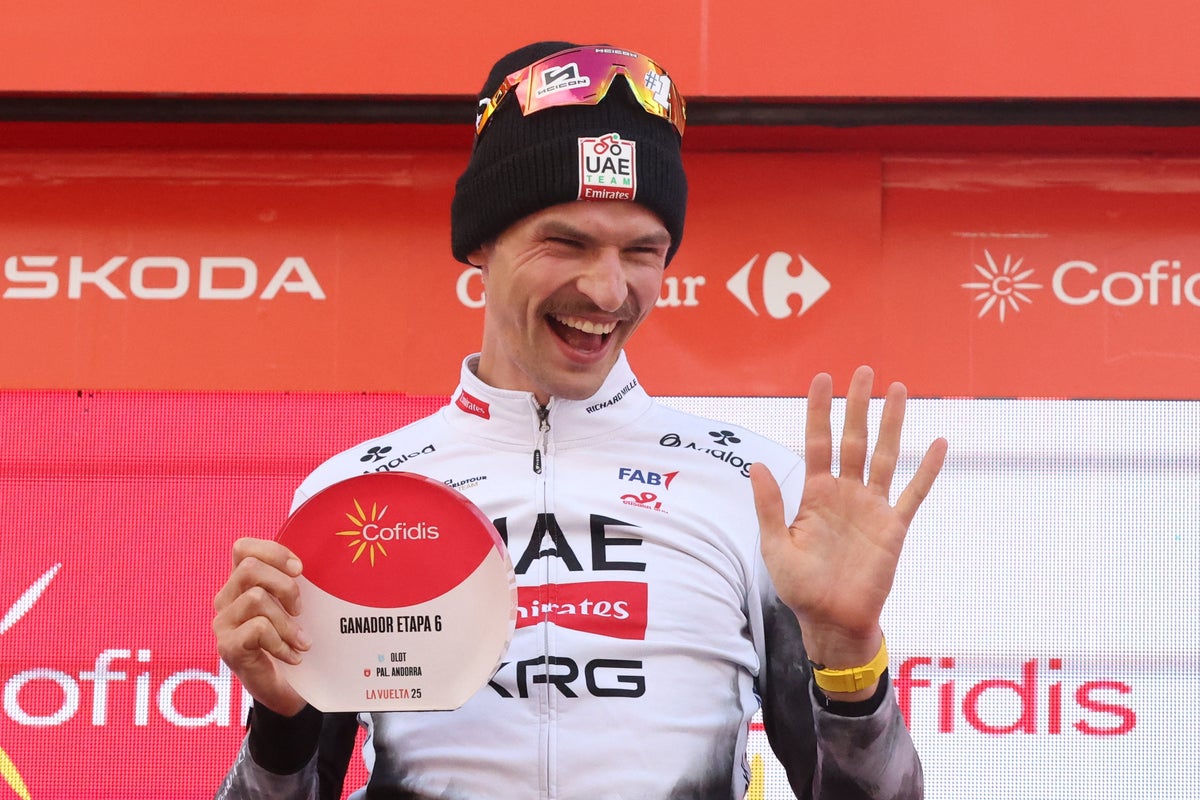Jay Vine solos to Vuelta stage six win as Torstein Traeen takes red jersey