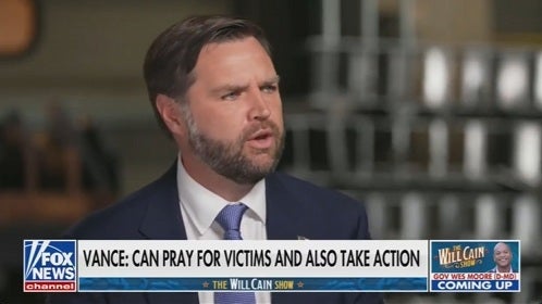 JD Vance accused Democrats of attacking Christians during a Fox interview