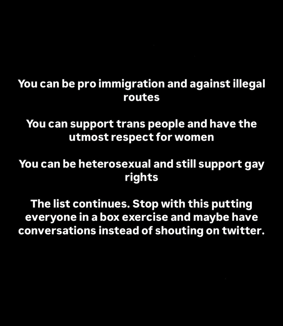 Rylan Clark has issued a statement following backlash to his immigration stance