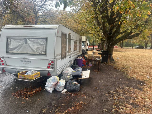 <p>There have been a growing number of caravans and vans arriving at Durdham Down</p>