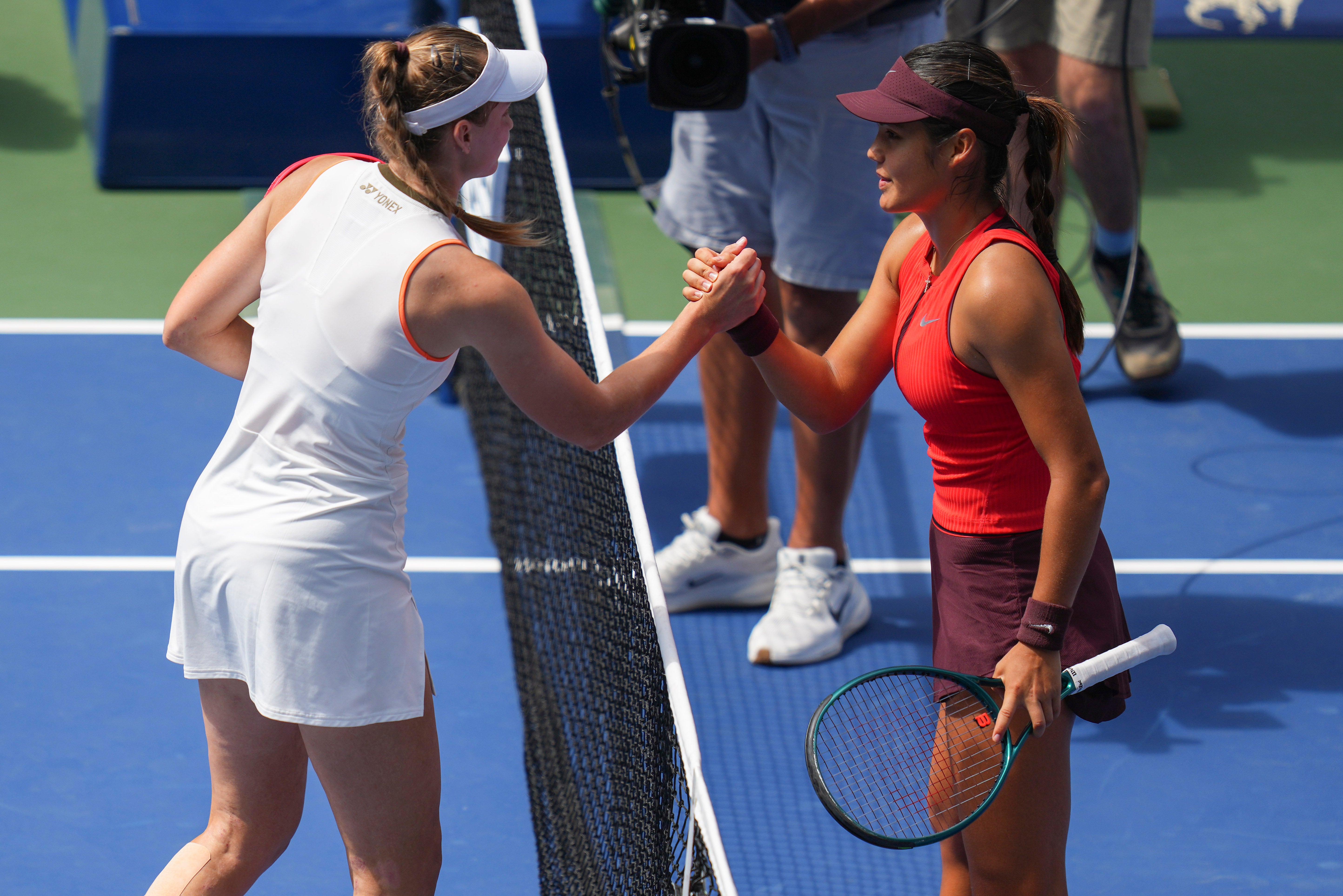 Raducanu suffered a 6-1 6-2 defeat to Rybakina in the US Open third round