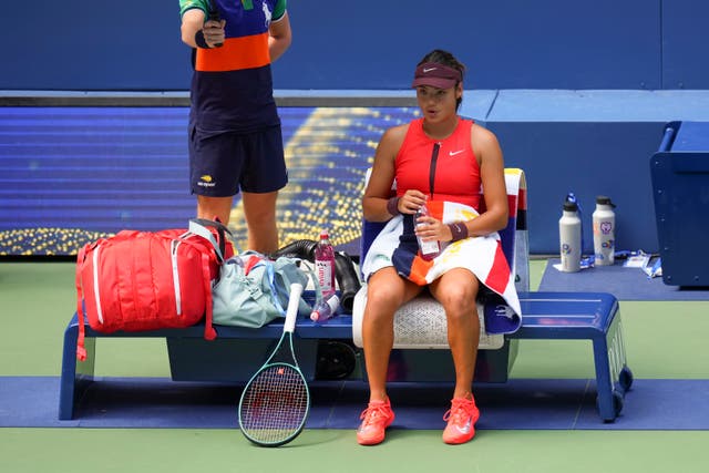<p>Emma Raducanu was knocked out of the US Open by Elena Rybakina </p>