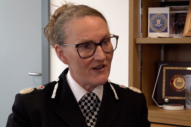 Merseyside Police Chief Constable Serena Kennedy said she felt ‘furious’ when she heard MP Sarah Pochin’s comments (Phil Barnett/PA)