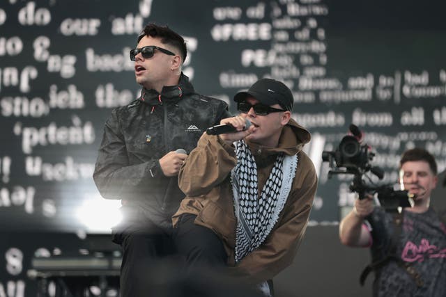 Kneecap on stage at Belfast Vital on Friday (Liam McBurney/PA)