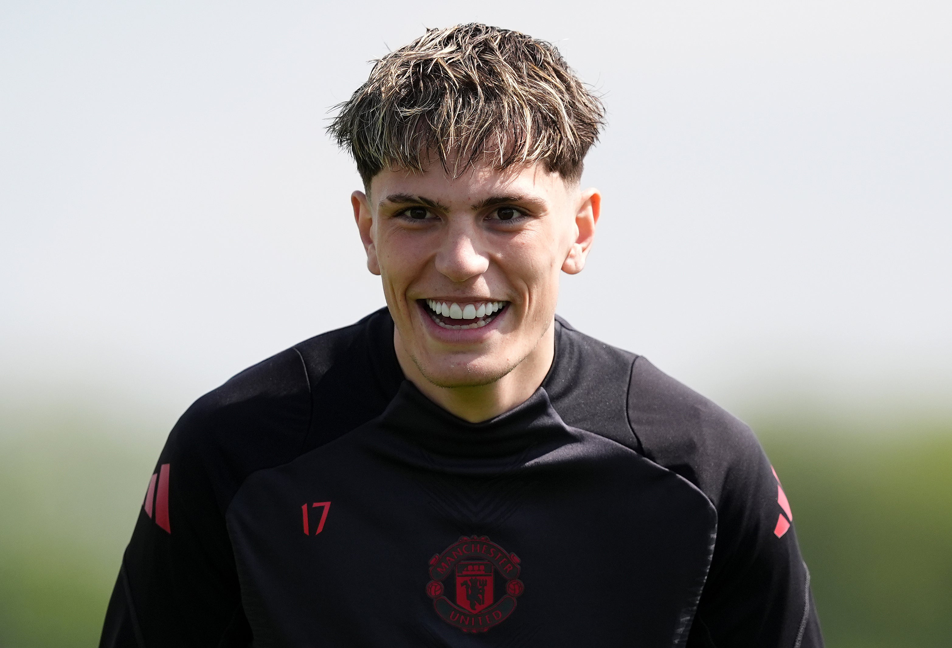 Alejandro Garnacho foi sincero nas mídias sociais durante sua prolongada partida do Manchester United (Martin Rickett/PA)