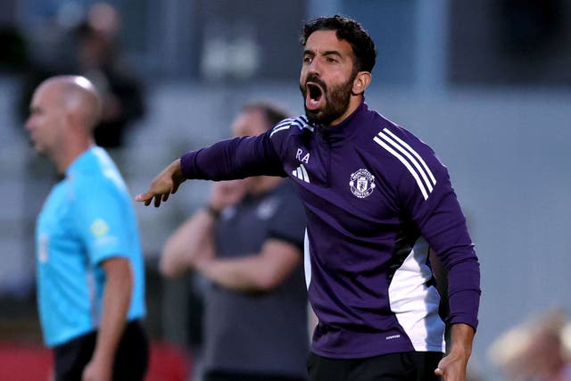 Ruben Amorim is adamant he wants to stay at Manchester United (Nigel French/PA)