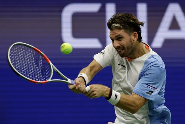 Cameron Norrie hits a backhand (Adam Hunger/AP)