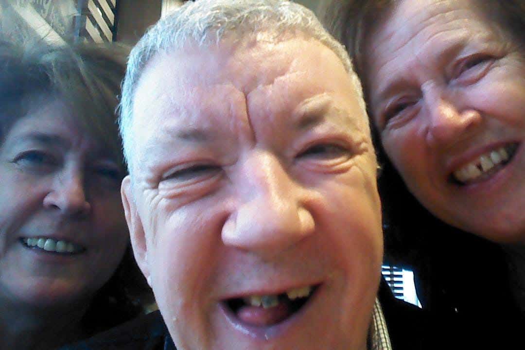 Eddie Cassin with his sisters Teresa French (left) and Mary Houston (Family handout/PA)