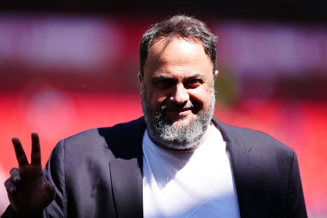 Nottingham Forest owner Evangelos Marinakis has delivered on his promise to the club’s fans (Mike Egerton/PA)