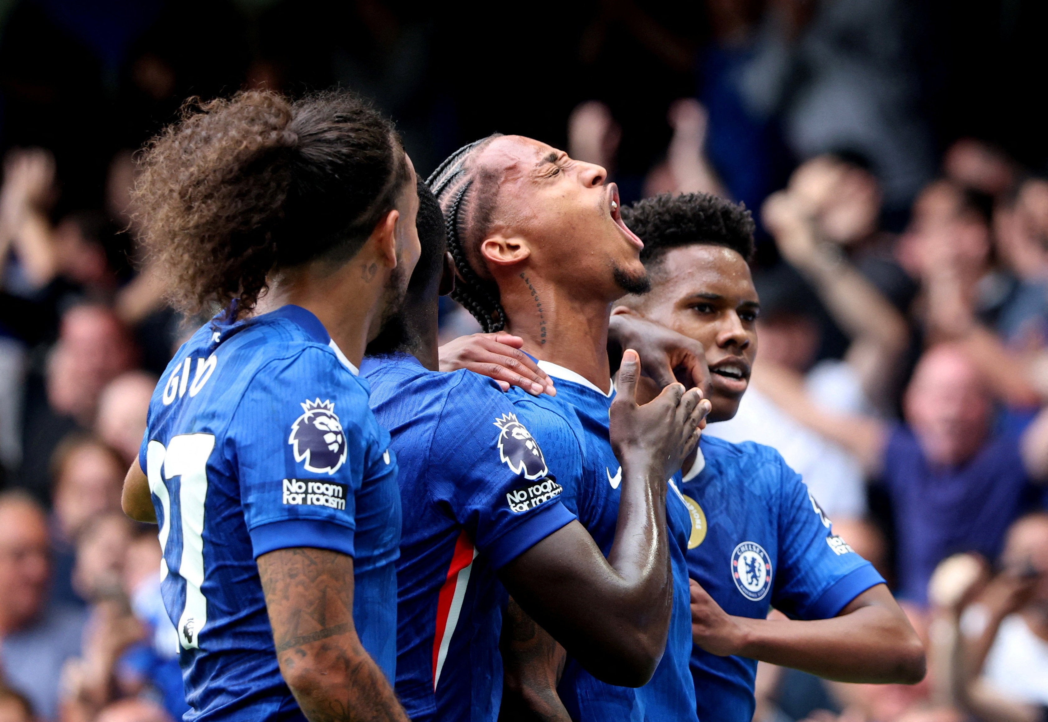Chelsea's Joao Pedro celebrates scoring their first goal