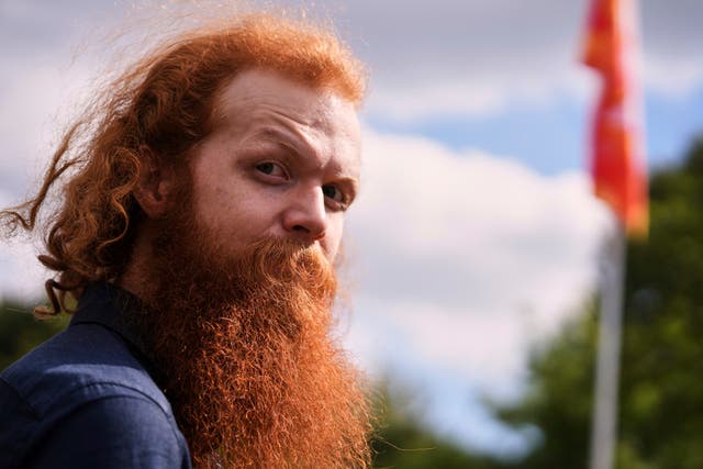 <p>A participant attends the Red Head Days festival in Tilburg, Netherlands, on 30 August 2025</p>