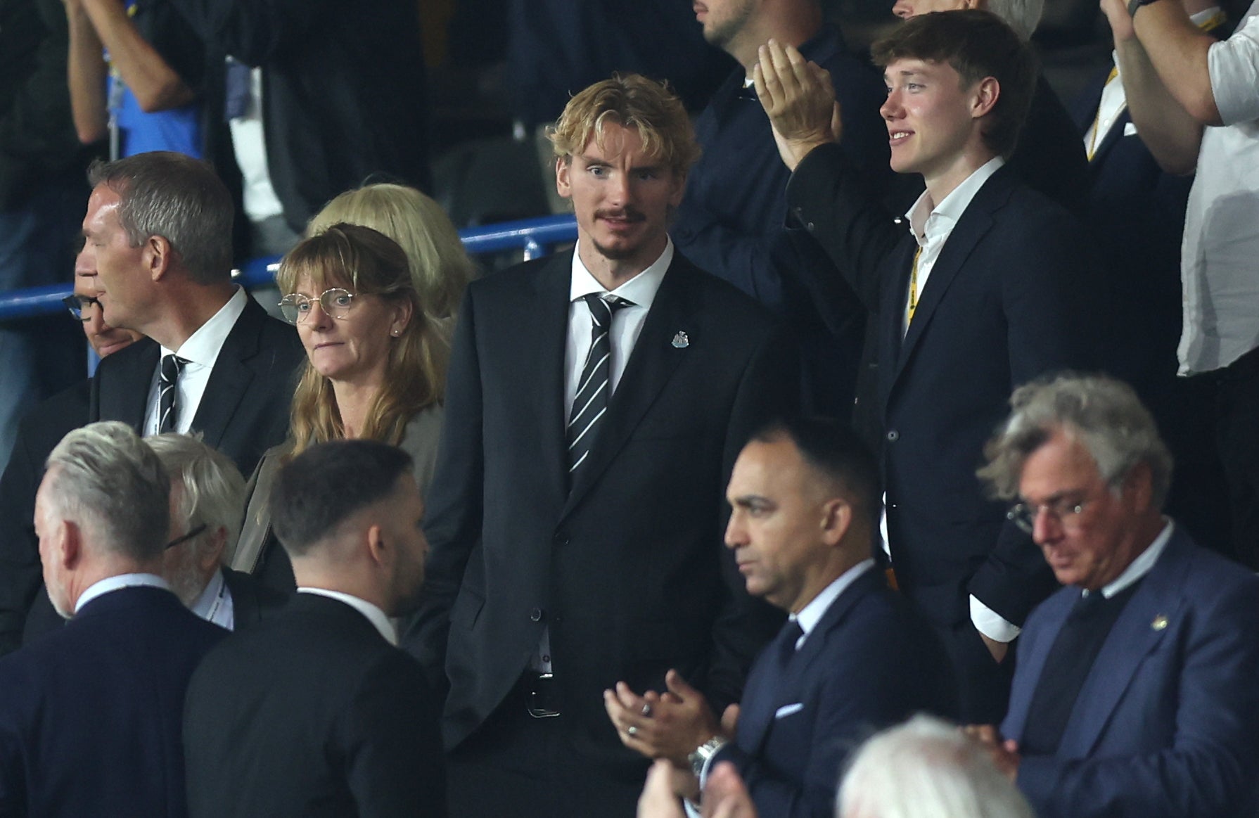 Nick Woltemade watched from the stands as Newcastle drew 0-0 at Leeds (Nigel French/PA)