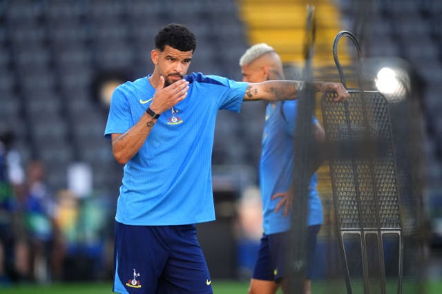 Dominic Solanke missed Tottenham’s 1-0 loss to Bournemouth (Adam Davy/PA)