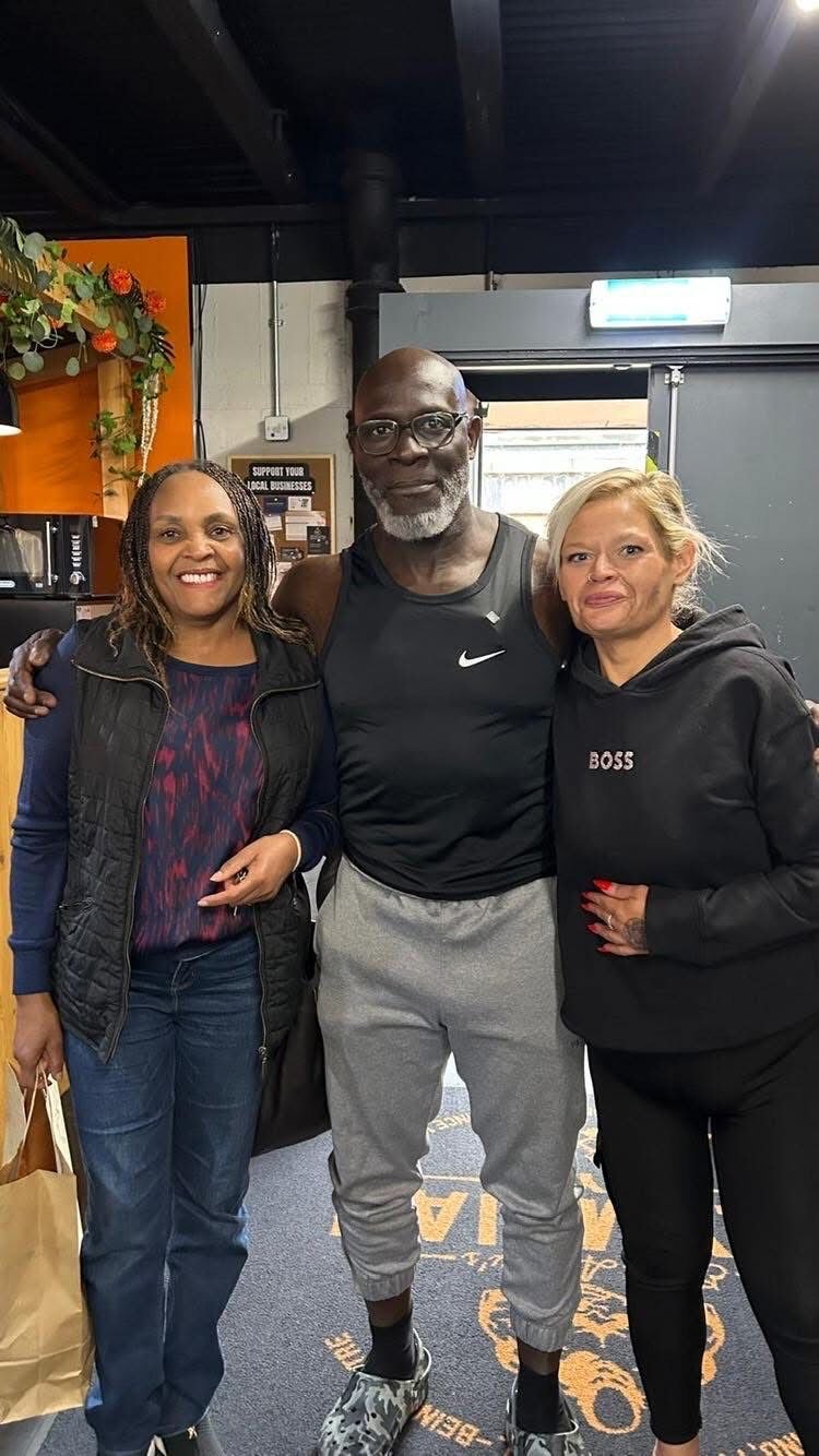 Mr Pryor pictured with nurse and bodybuilder Eddie Abbew who inspired her to take up the ‘Lion’s Diet’ way of eating