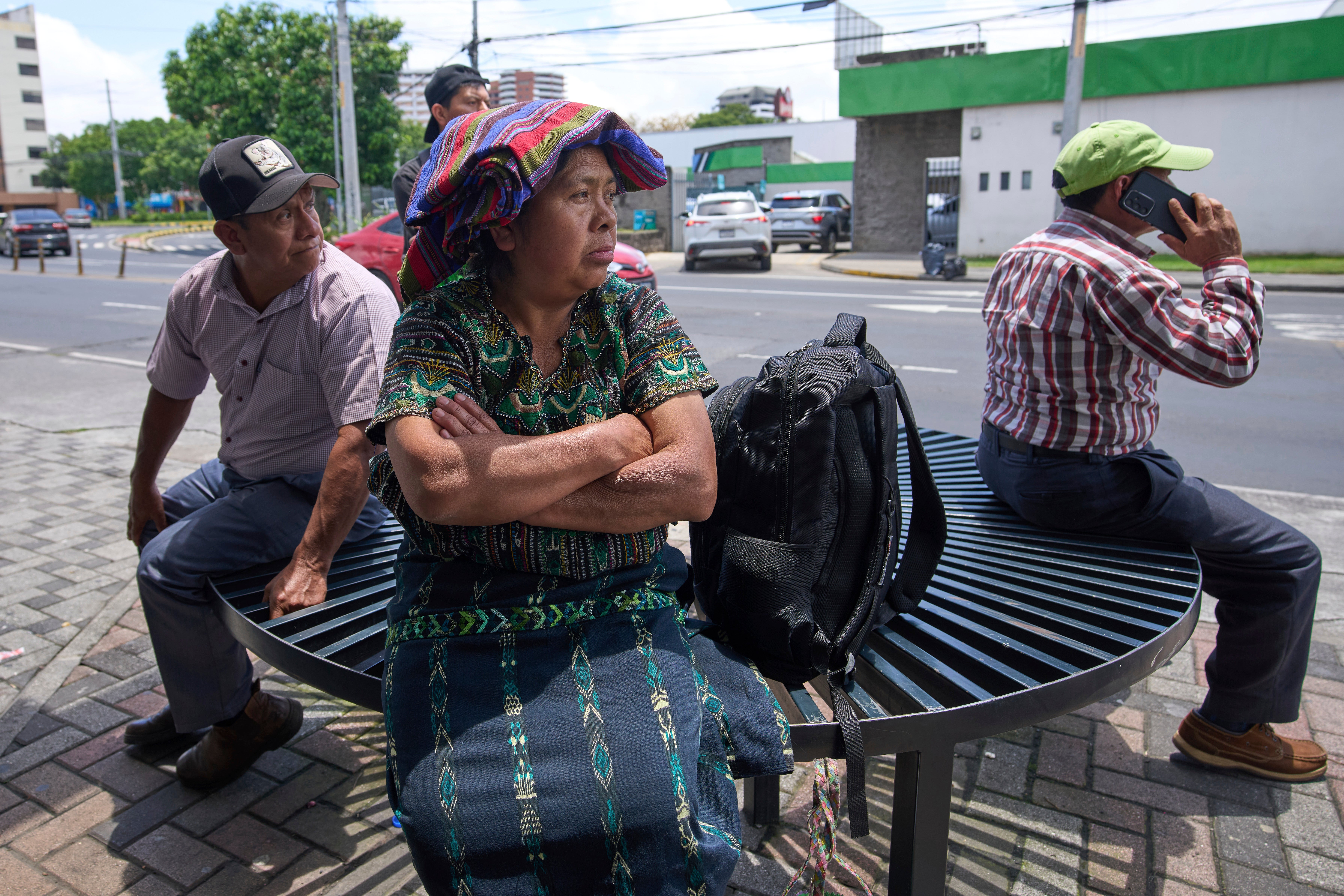 People wait for their loved ones who were deported from the U.S. near Guatemala’s La Aurora International Airport. A federal judge temporarily blocked officials from deporting Guatemalan minors who arrived in the U.S. without their parents or guardians