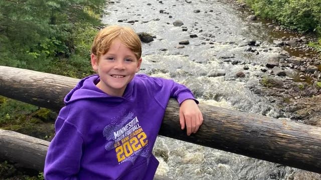 <p>Weston Halsne will need surgery to remove the fragment, which his family hope will happen sometime next week</p>