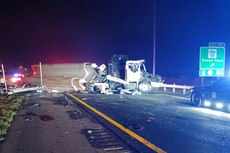 Florida man driving a special truck designed to safely absorb the impact of crashes killed after car plows into the vehicle