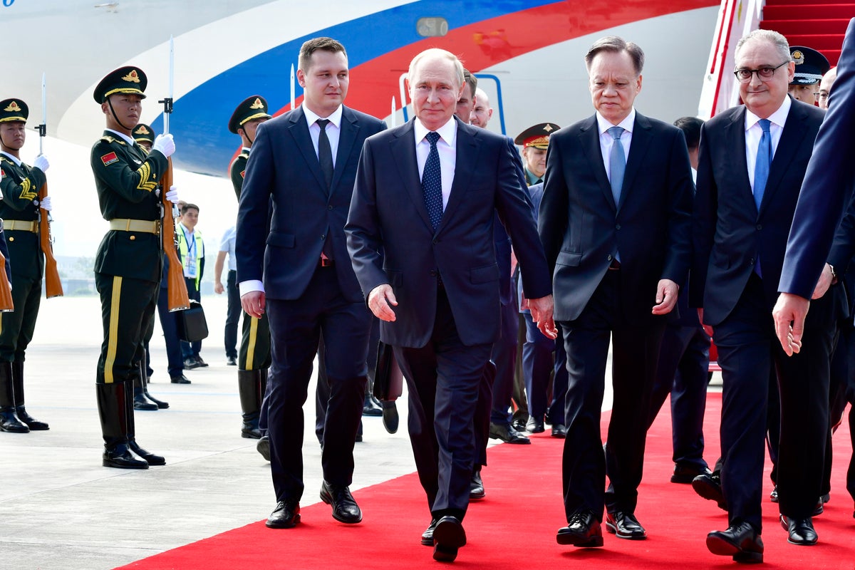 Ukraine-Russia war latest: Putin arrives to red carpet in China after Moscow launches aerial attacks on Odesa
