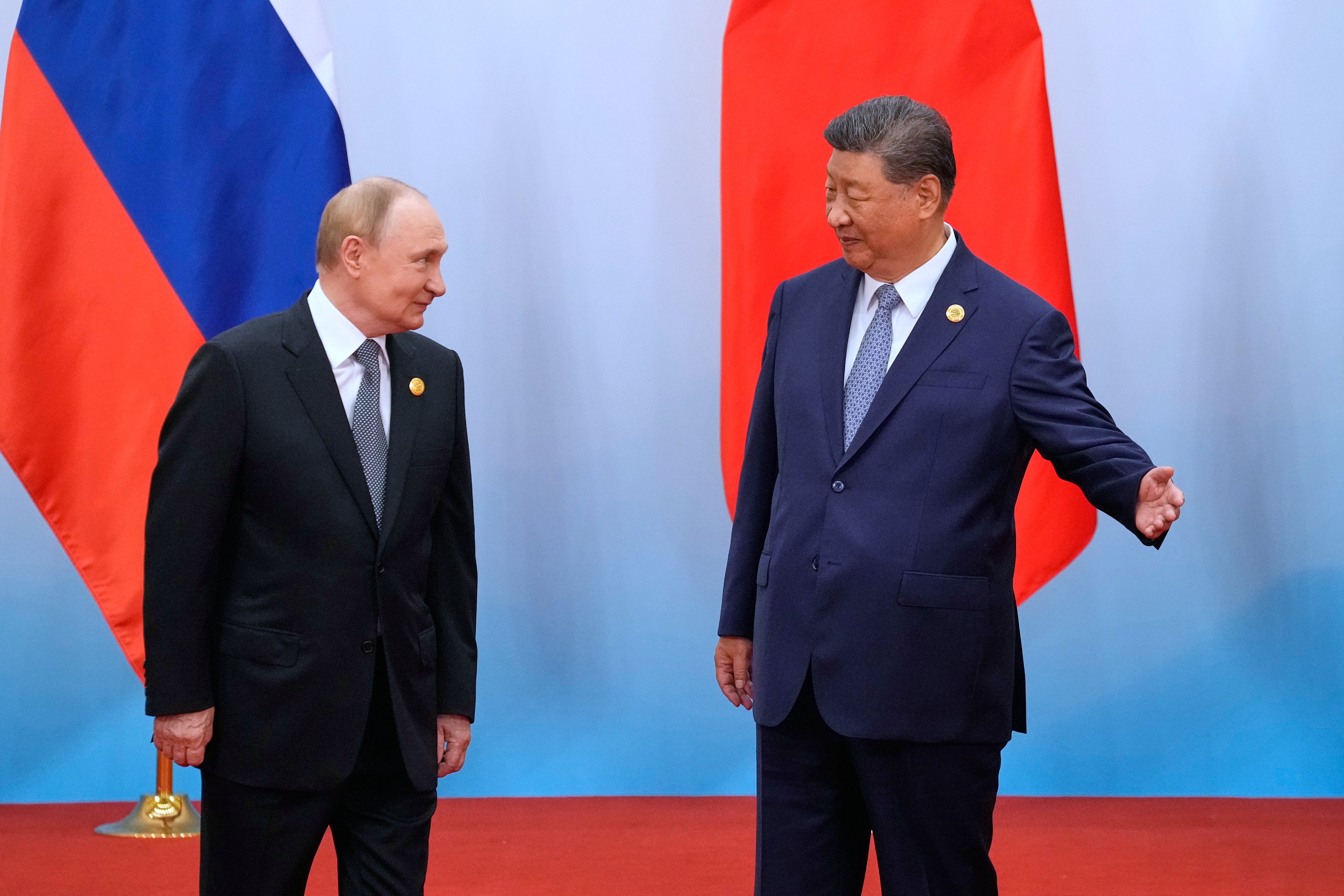 <p>Xi Jinping criticised what he called “bullying behaviour” from Western nations as he outlined a new world order at a showpiece summit with Vladimir Putin in China</p>