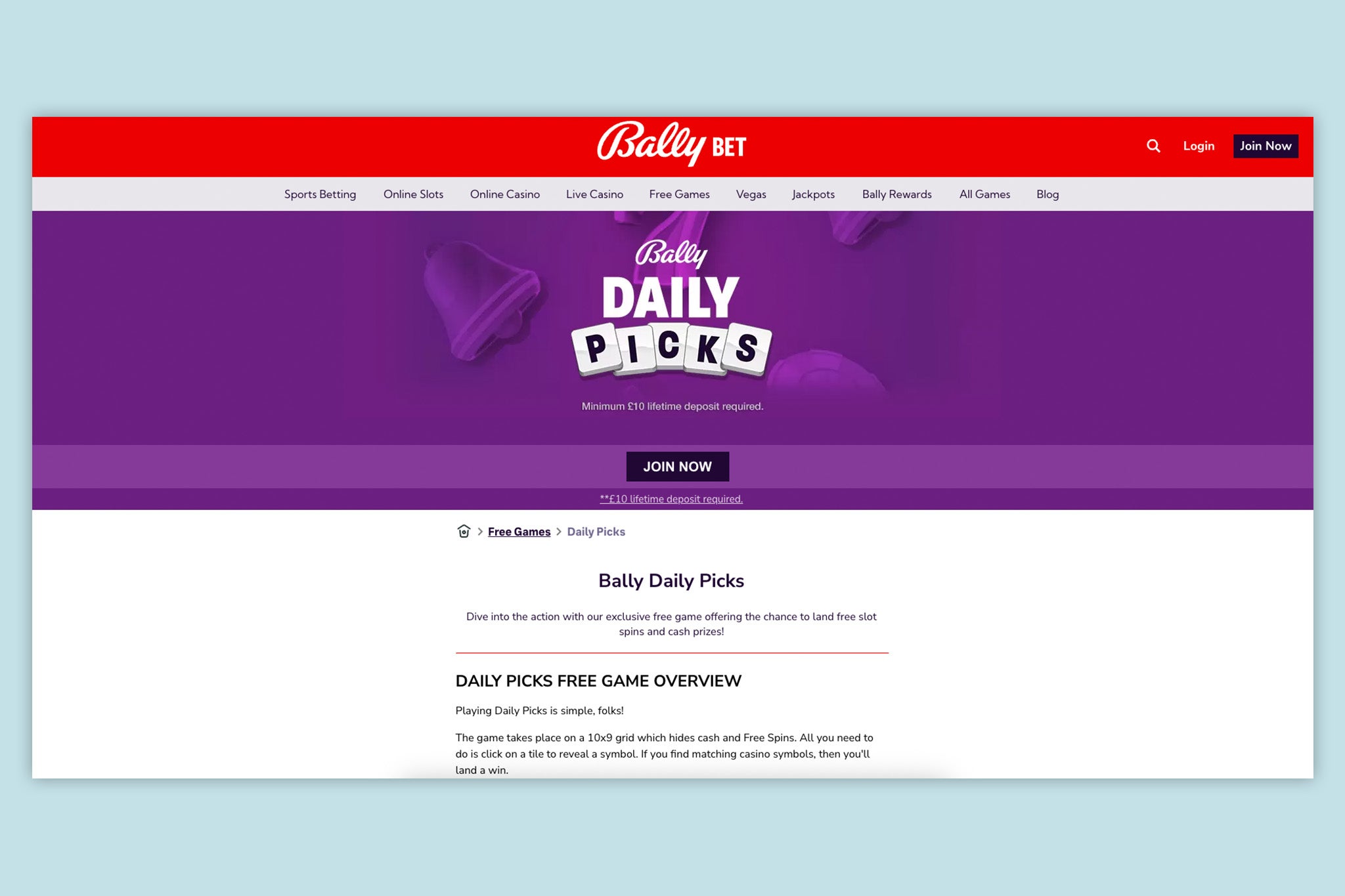Daily Picks offers users the chance to claim free spins and more