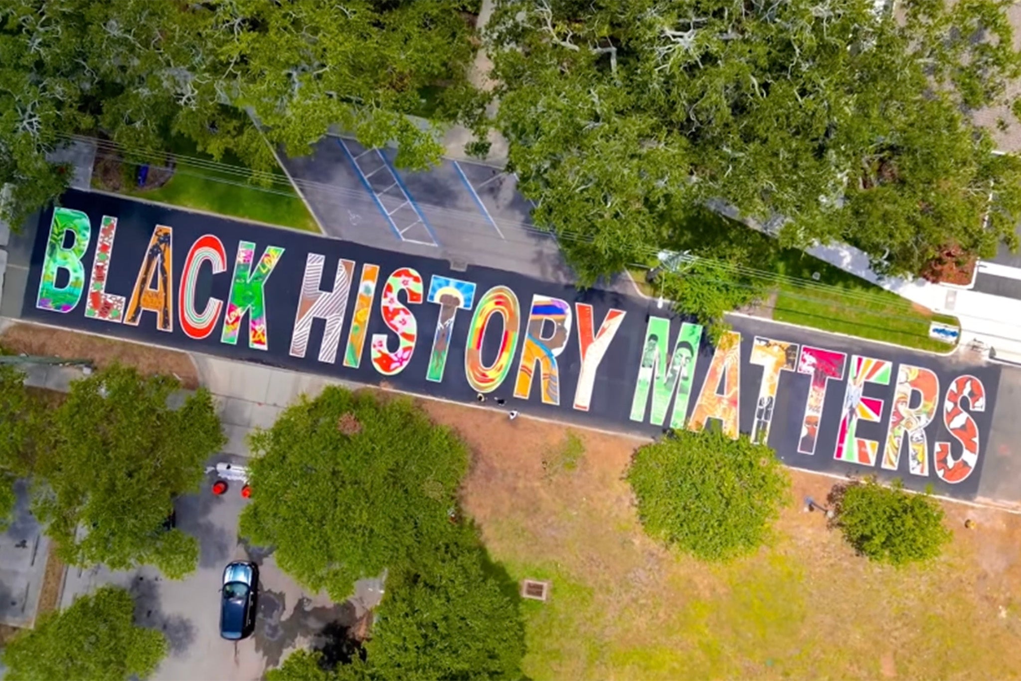 <p>Florida officials covered up the ‘Black history matters’ mural in St. Petersburg as part of the Trump administration’s effort to get rid of ‘distractions’ </p>