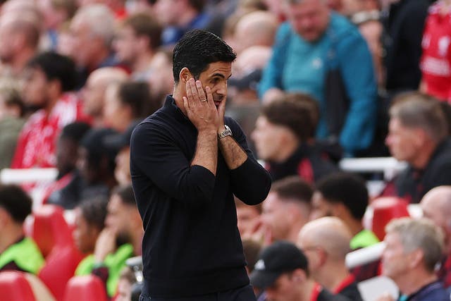 <p>Mikel Arteta was criticised for his side’s cautious approach towards their visit to Anfield before the international break</p>