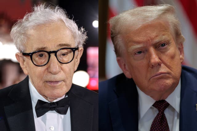 <p>Woody Allen y el presidente de EE. UU., Donald Trump</p>