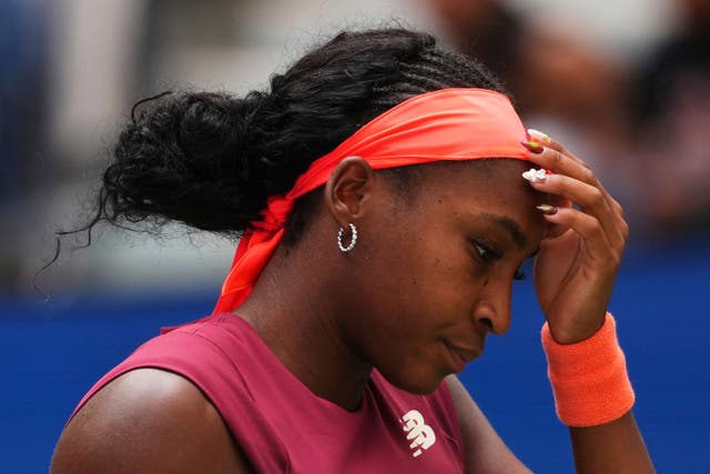 Coco Gauff struggled against Naomi Osaka (Kirsty Wigglesworth/AP)