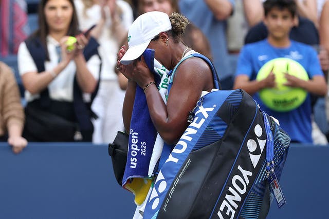 <p> Taylor Townsend leaves the court in tears</p>