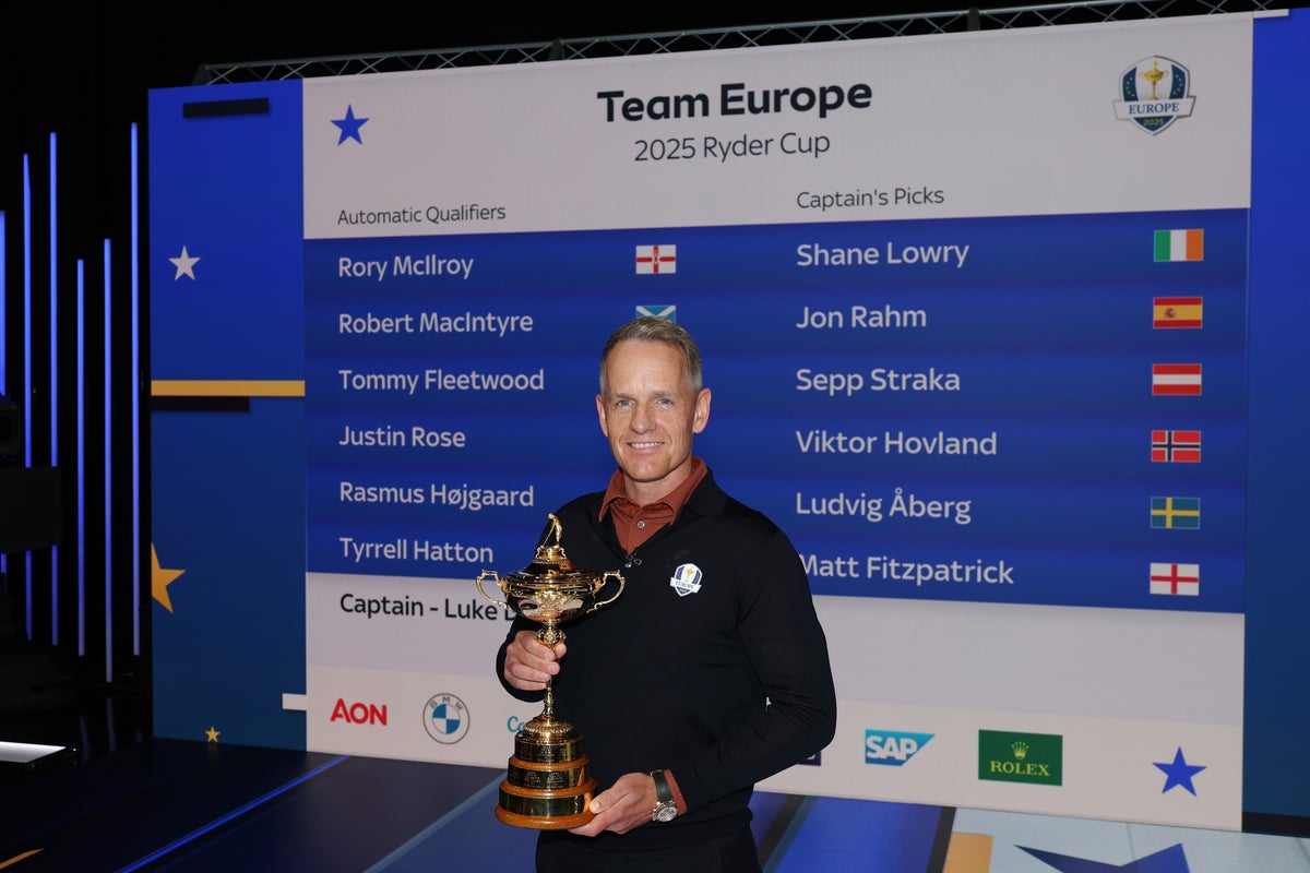 Luke Donald names final Ryder Cup vice-captain for Team Europe Luke Donald names final Ryder Cup vice-captain for Team Europe
